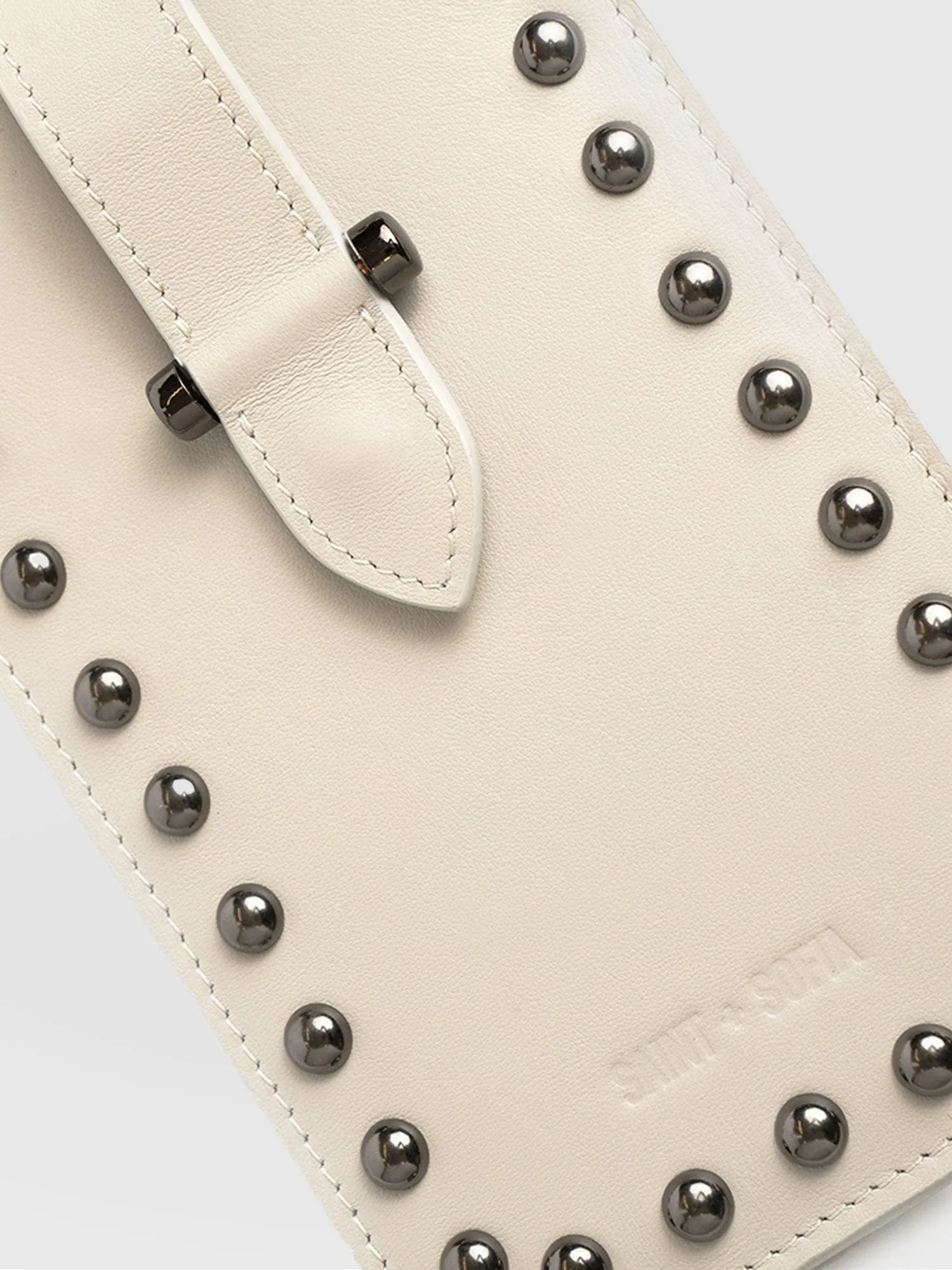 Hoxton Studded Phone Bag - Cream