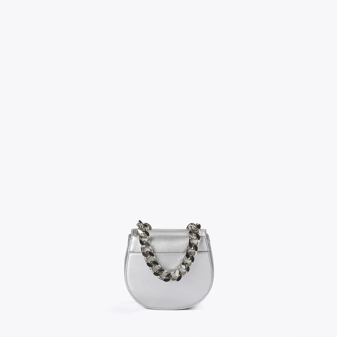 Iris XS Vegan Corn Leather Mini Bag | Silver