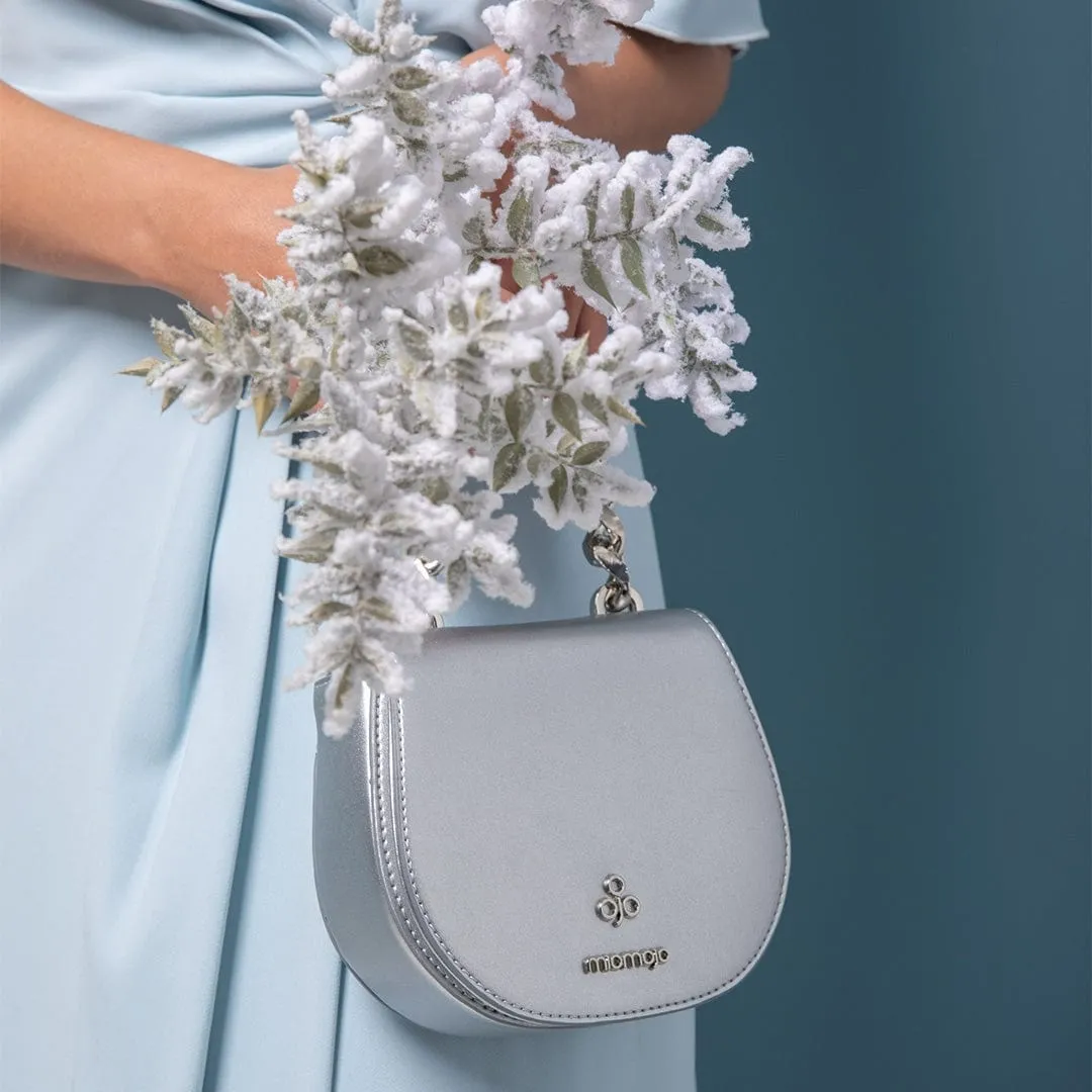 Iris XS Vegan Corn Leather Mini Bag | Silver