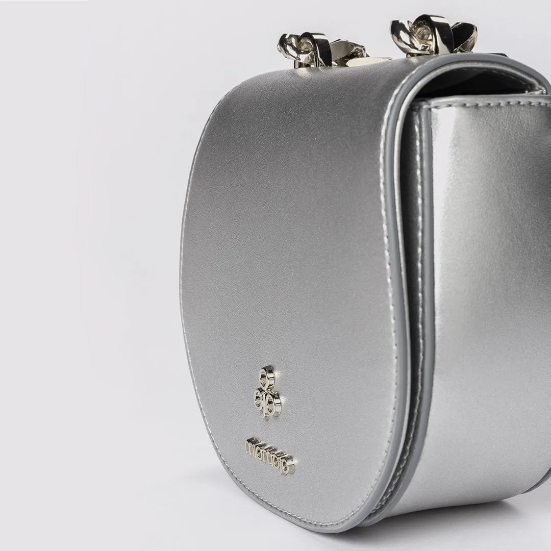 Iris XS Vegan Corn Leather Mini Bag | Silver