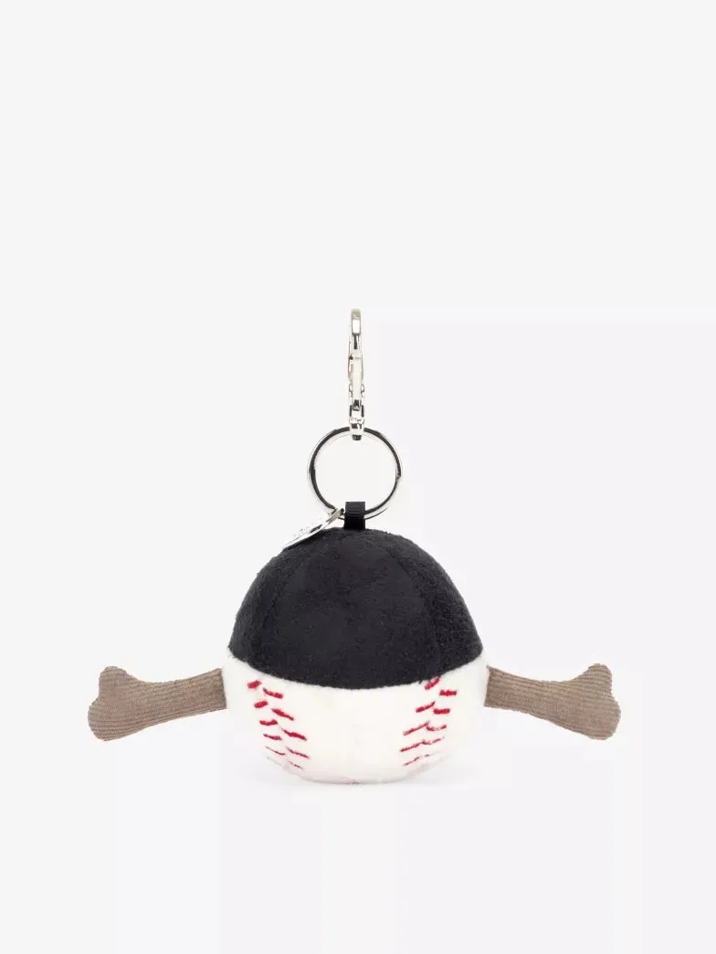 Jellycat Amuseable Sports Baseball woven bag charm