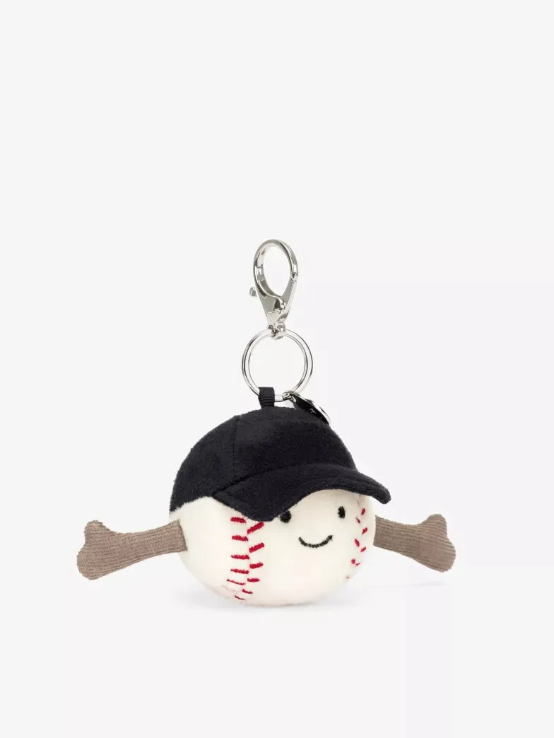 Jellycat Amuseable Sports Baseball woven bag charm