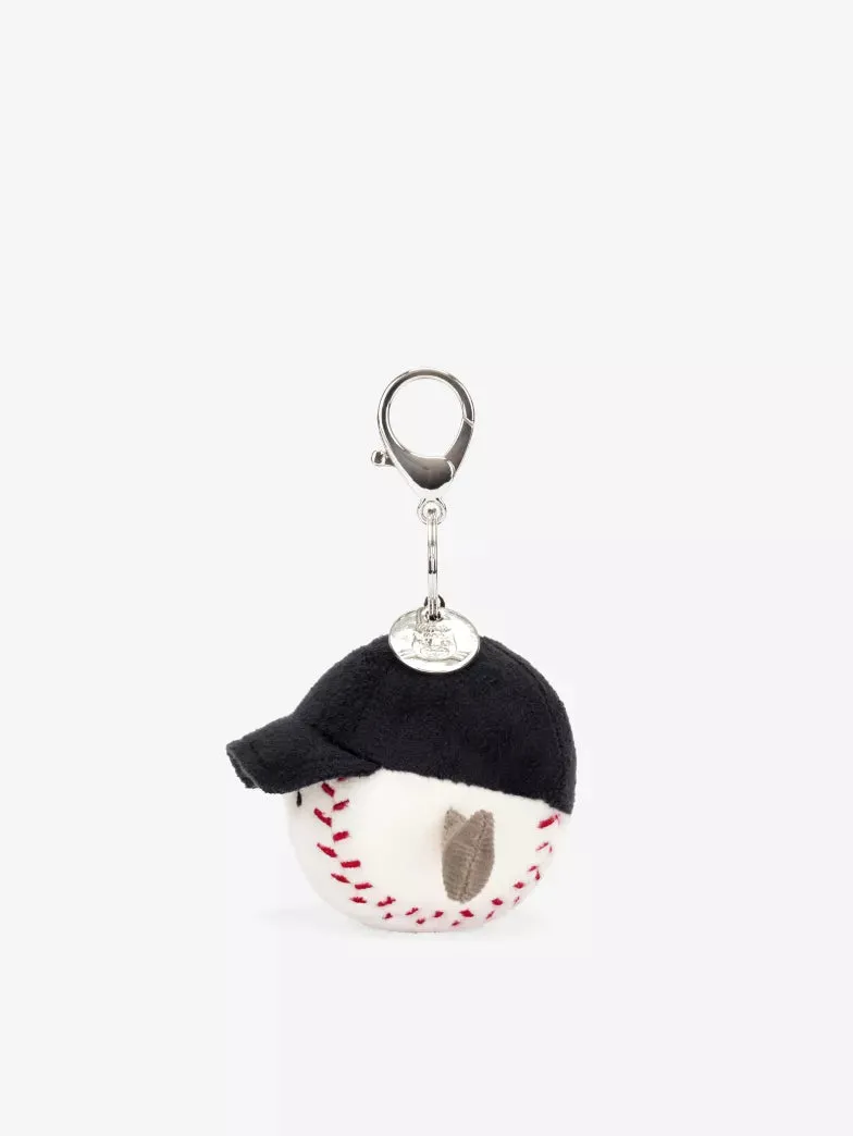 Jellycat Amuseable Sports Baseball woven bag charm