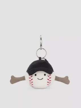 Jellycat Amuseable Sports Baseball woven bag charm