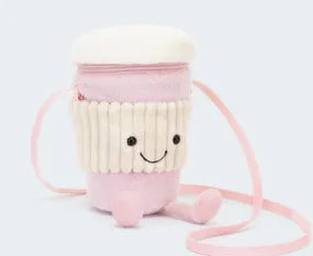 Jellycat Amuseables Coffee-To-Go Pink Bag