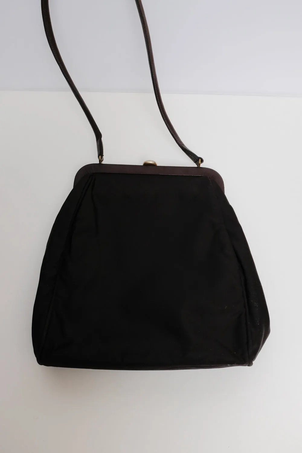 JIL SANDER BROWN BIG CLASP BAG