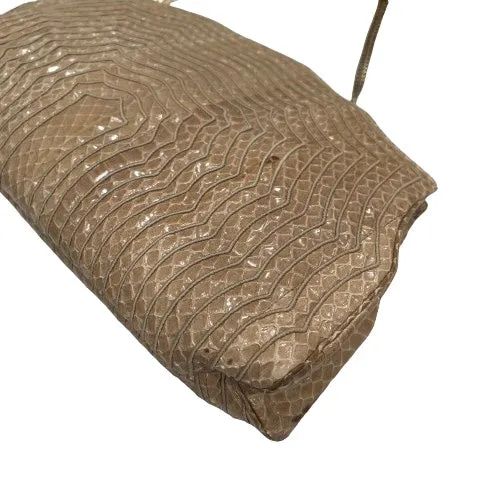 Judith Leiber Vintage Tan Snakeskin Evening Bag