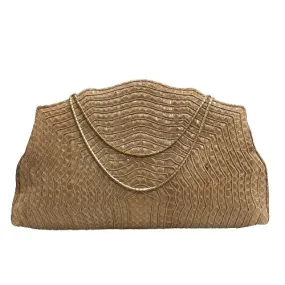 Judith Leiber Vintage Tan Snakeskin Evening Bag