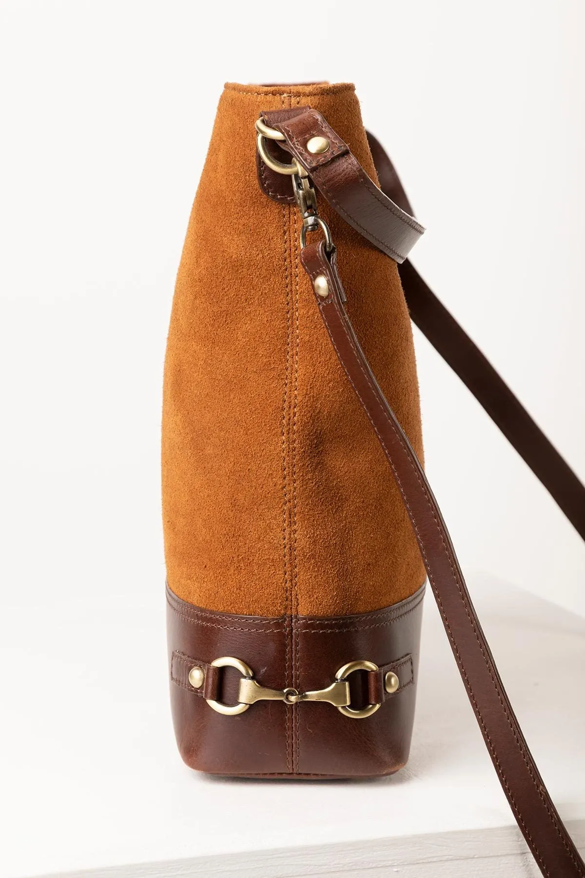 Ladies Suede Bucket Bag - Allerton