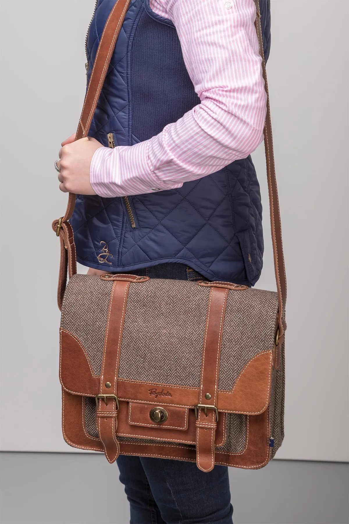 Ladies Tweed Messenger Bag - Lucy