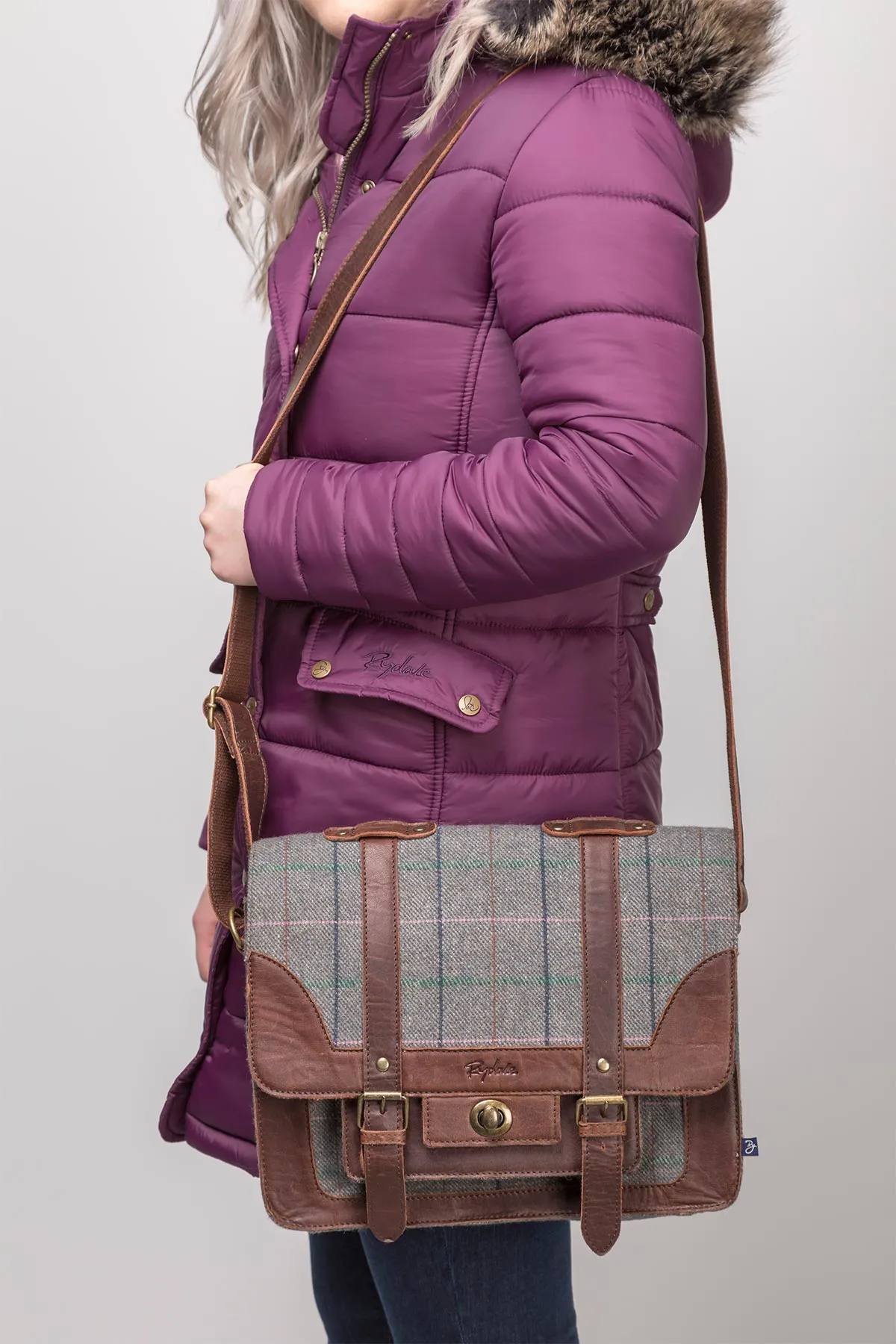 Ladies Tweed Messenger Bag - Lucy