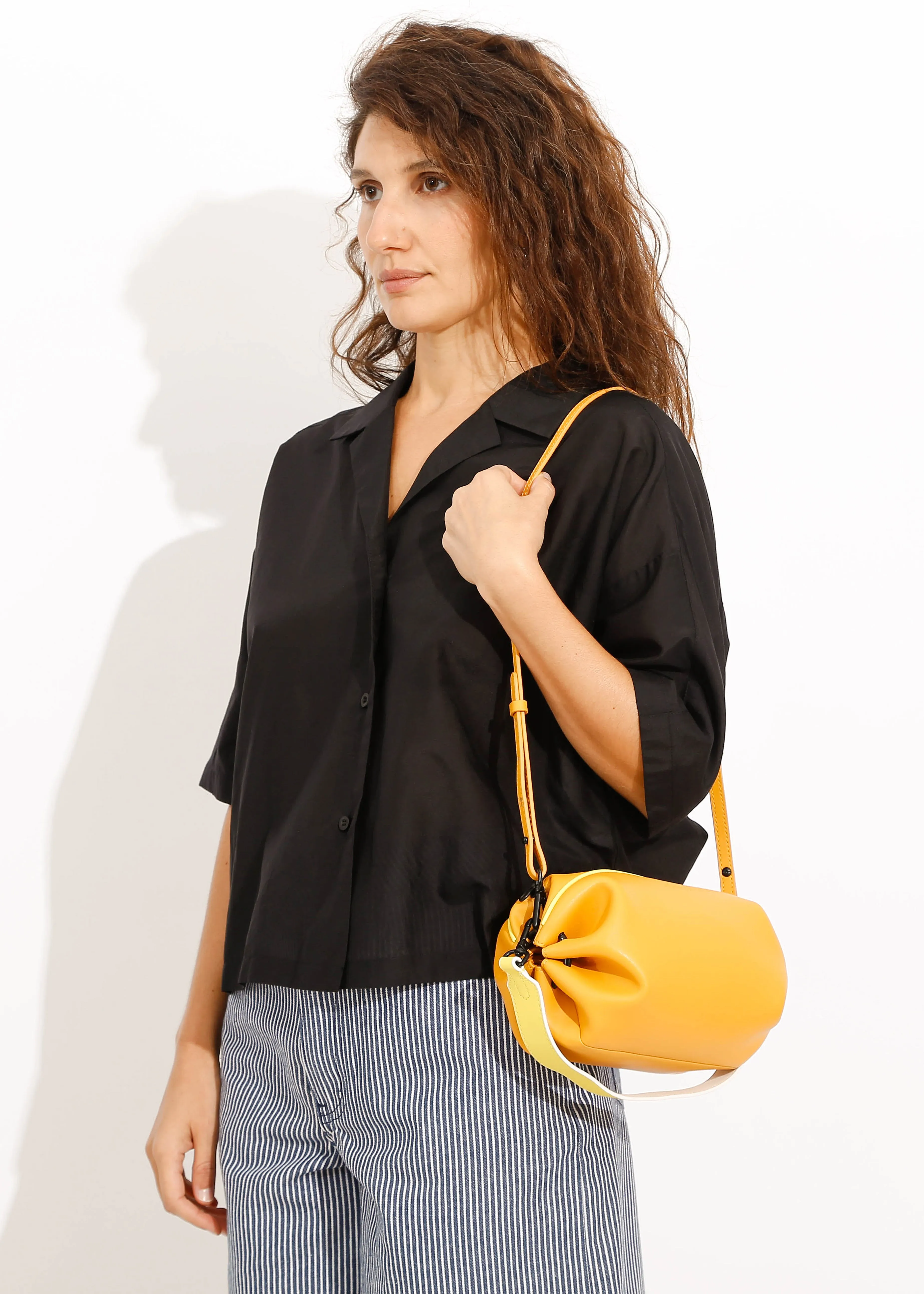 LENA BAG / TANGERINE-WHITE-BRIGHT YELLOW