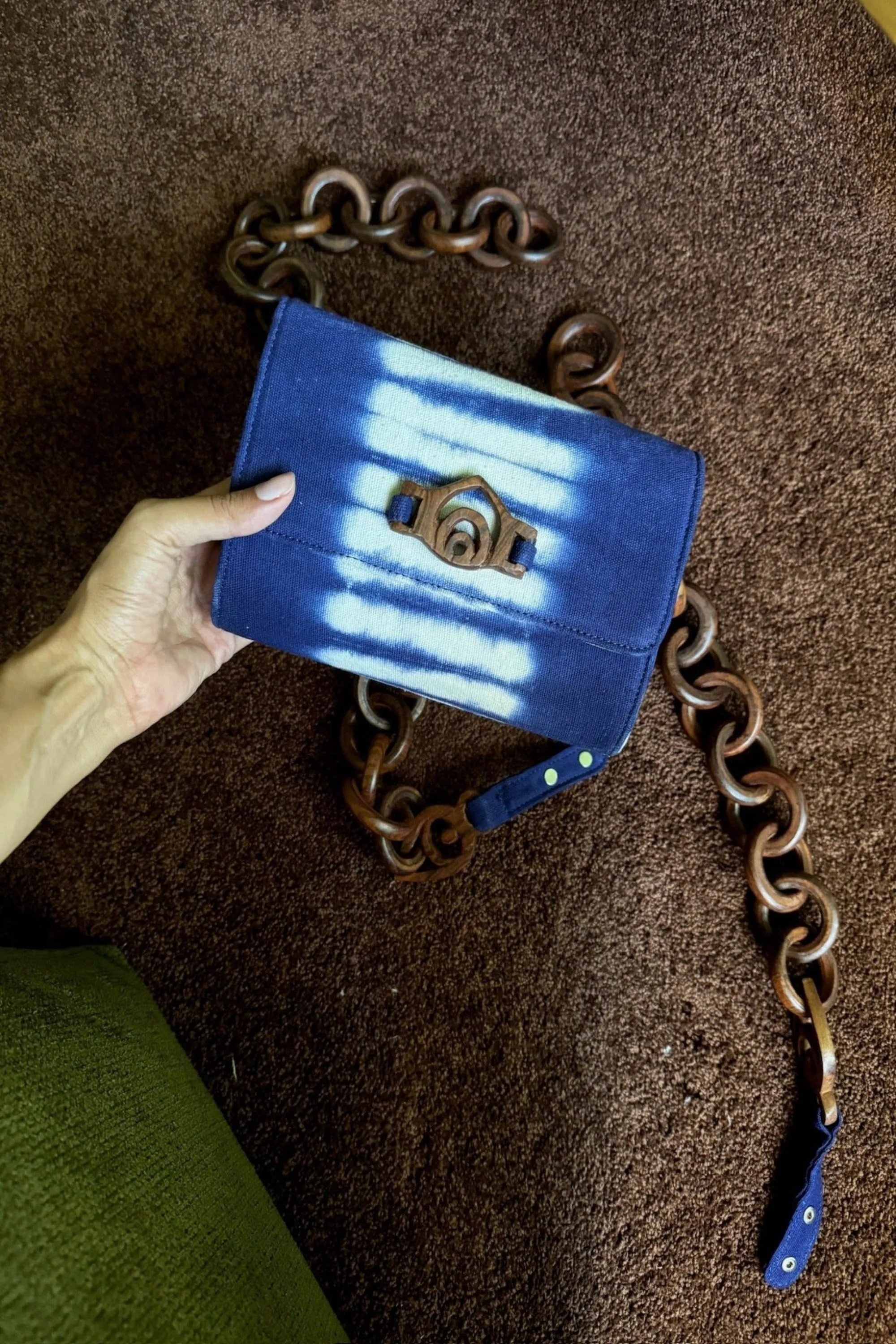 Lijadu Bag in Mali Indigo Dye