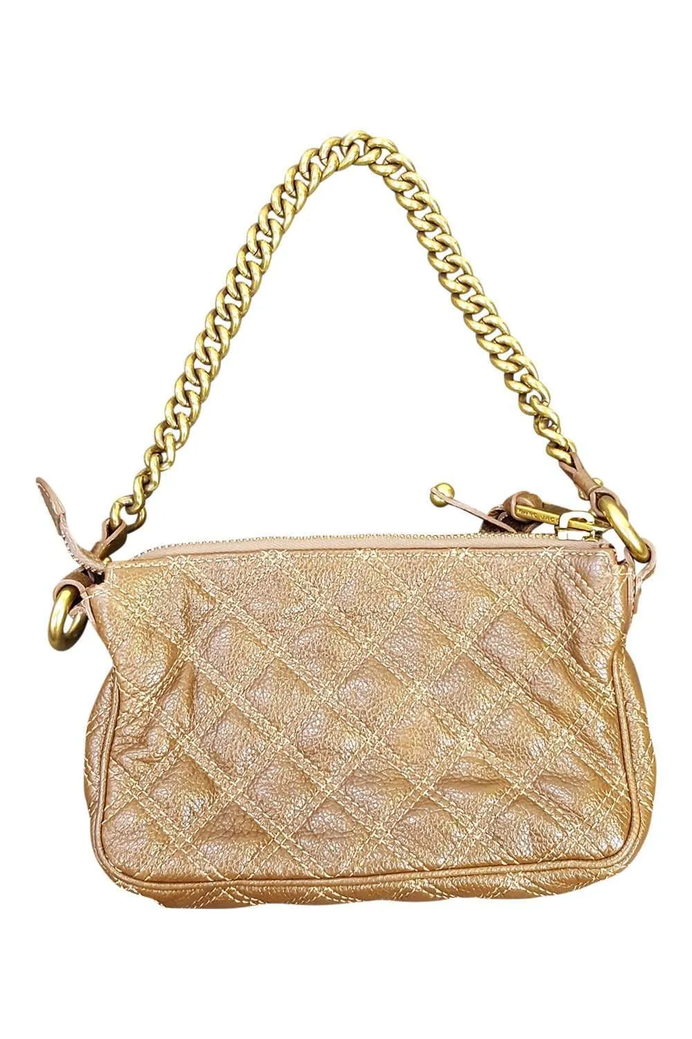 MARC JACOBS Brown Quilted Mini Chain Handle Bag (XS)