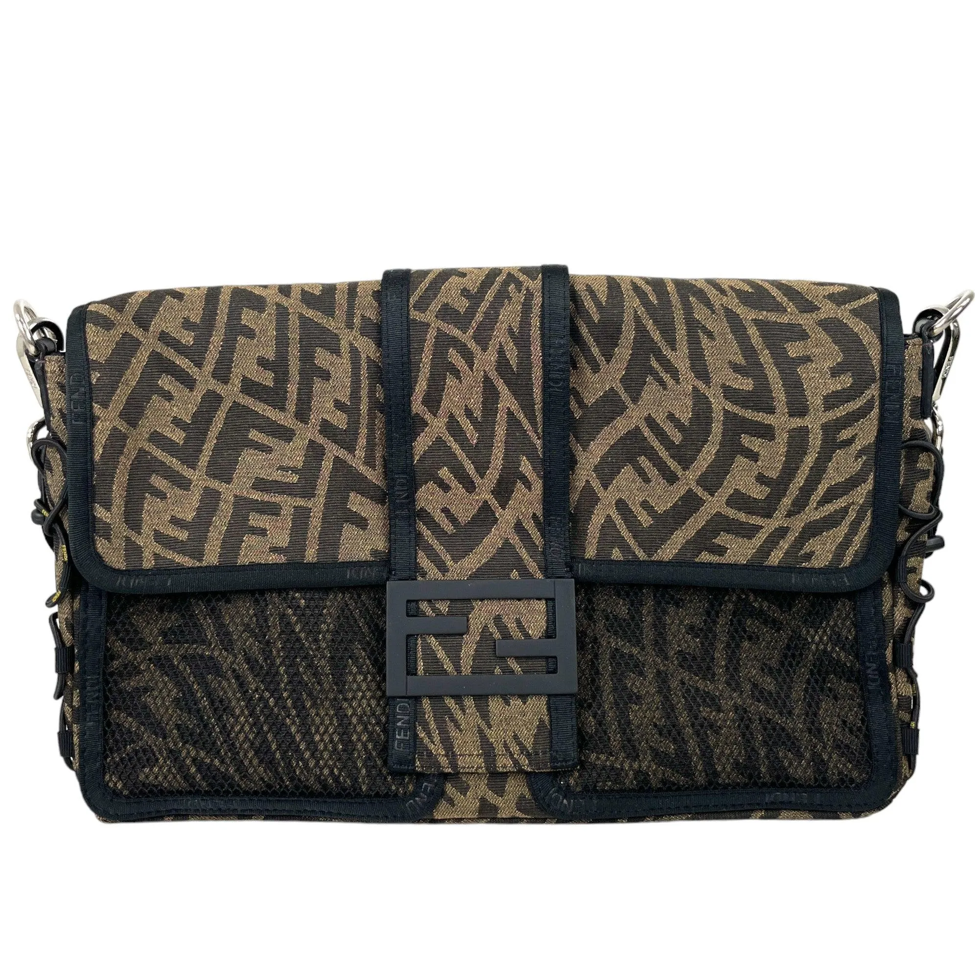 Men's Baguette Jacquard Bag Brown