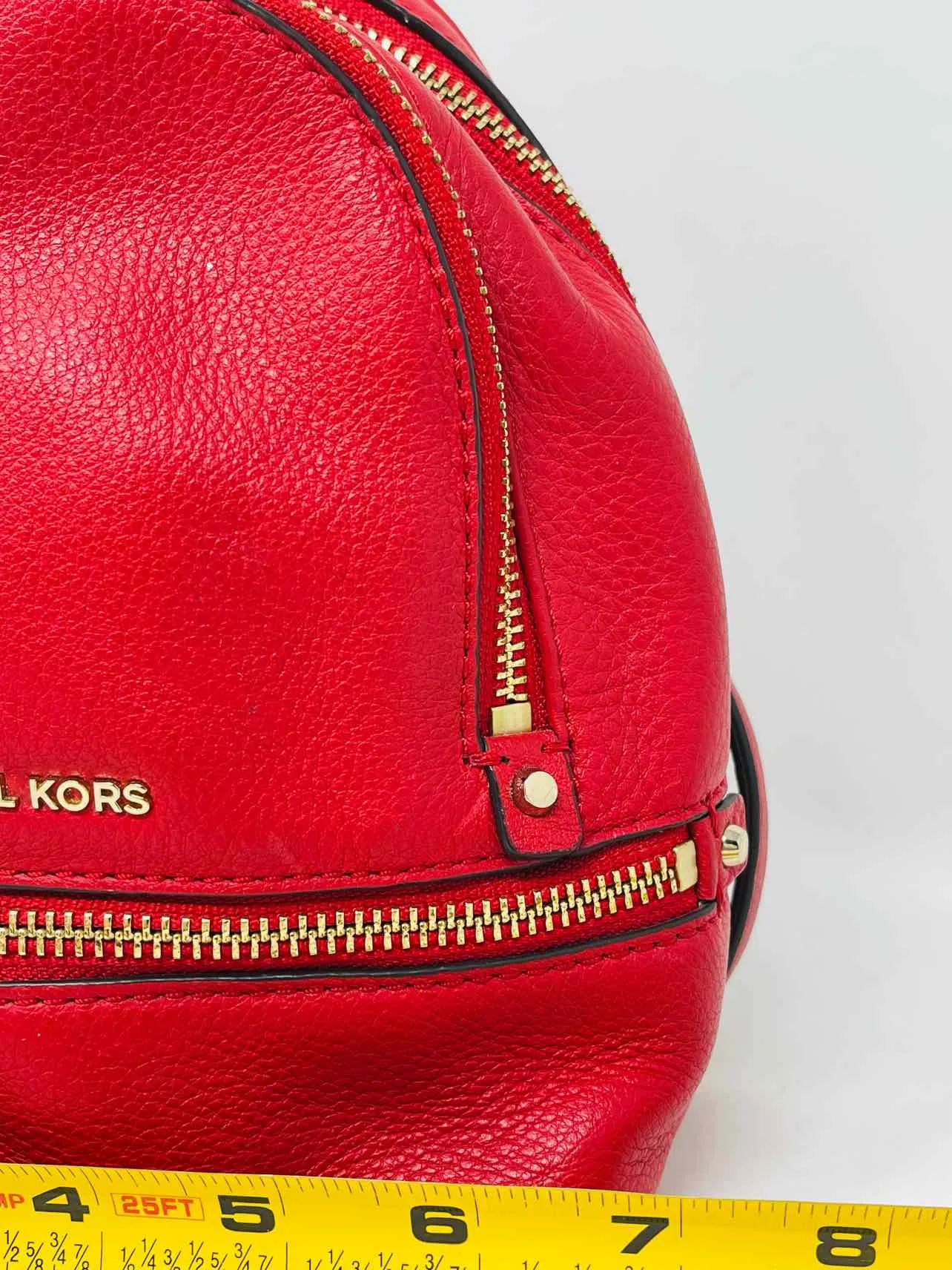 Michael Michael Kors Size XS Red Pebbled Leather AS IS Designer BackPack