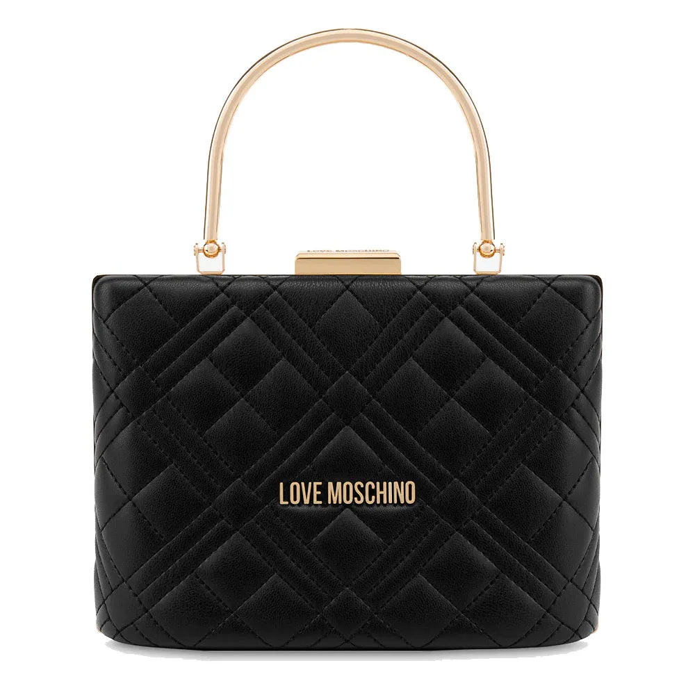 Mini Bag Donna Trapuntata LOVE MOSCHINO linea Metal Handle Nero