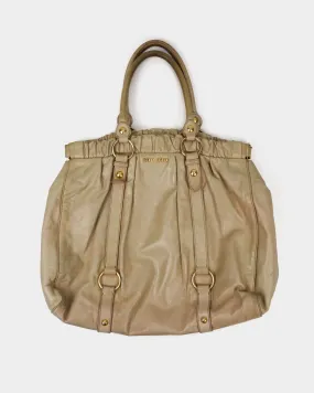 Miu Miu Vitello Tan Leather Bag 2000's