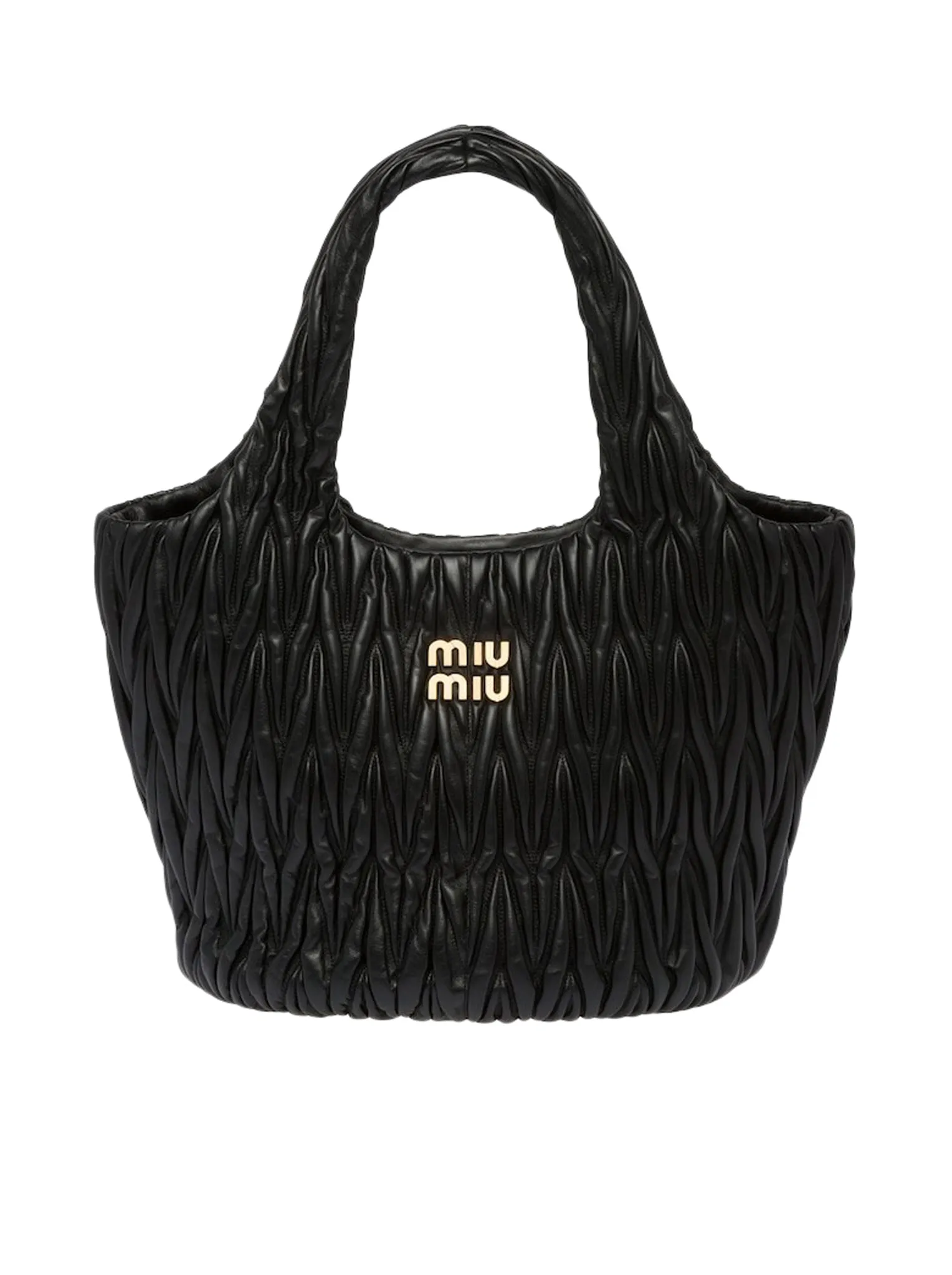 Miu Wander shopping bag in quilted nappa leather