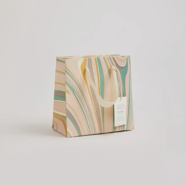 Paper Mirchi Hand Marbled Small Gift Bag Luxe