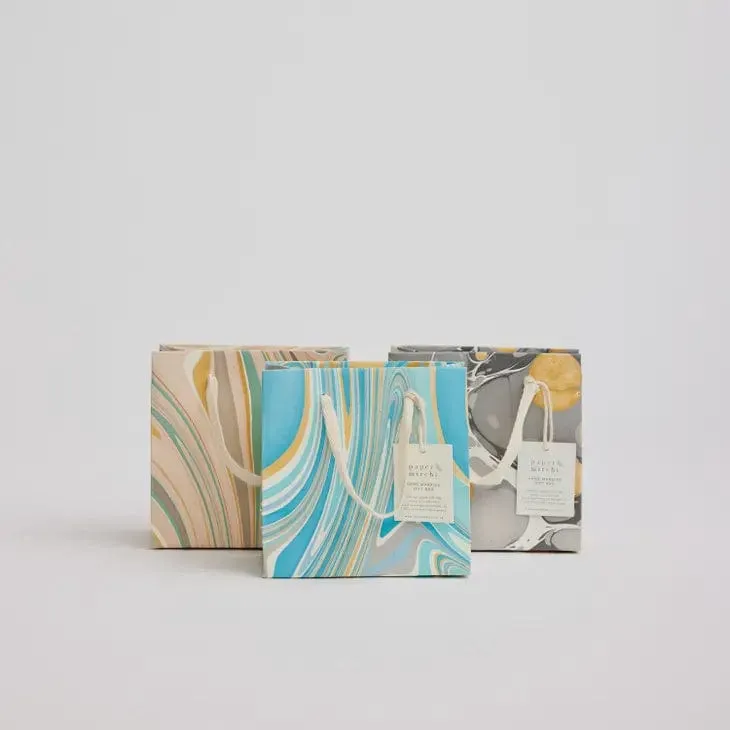 Paper Mirchi Hand Marbled Small Gift Bag Luxe