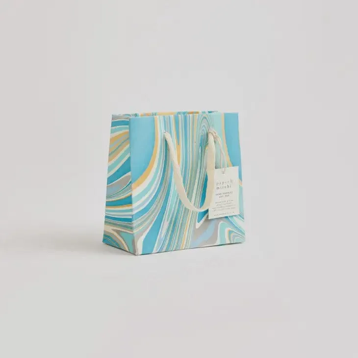 Paper Mirchi Hand Marbled Small Gift Bag Luxe