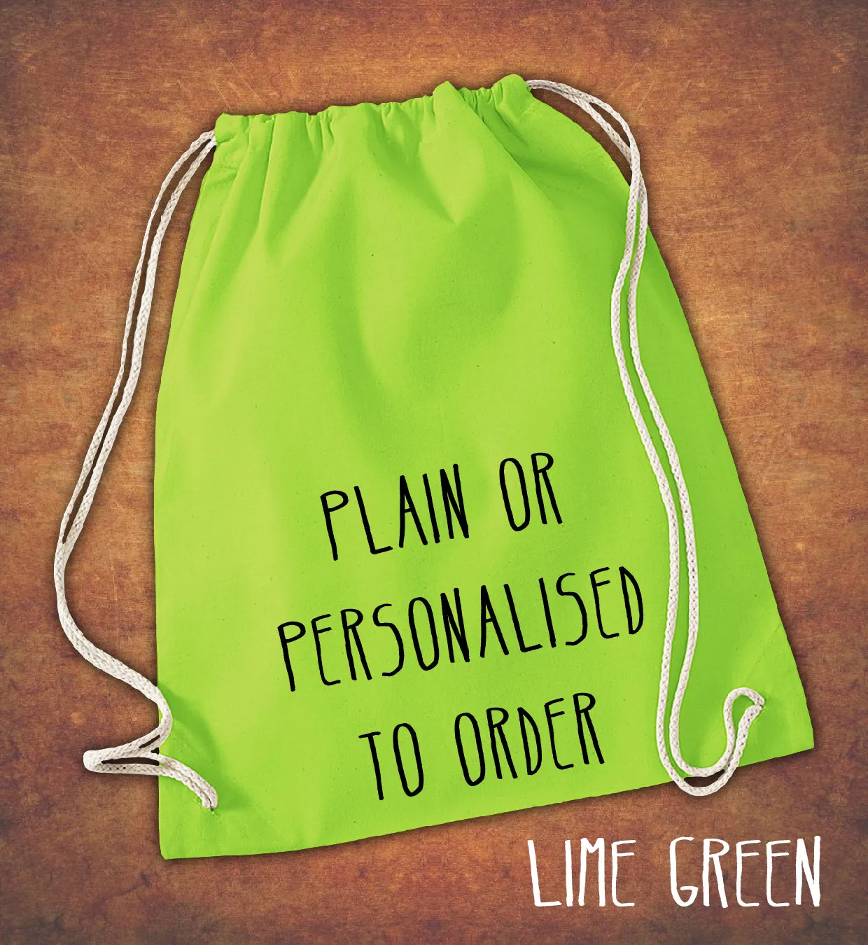 Personalised Cotton Sport Drawstring Bag PE GYM School P.E Kids Rucksack