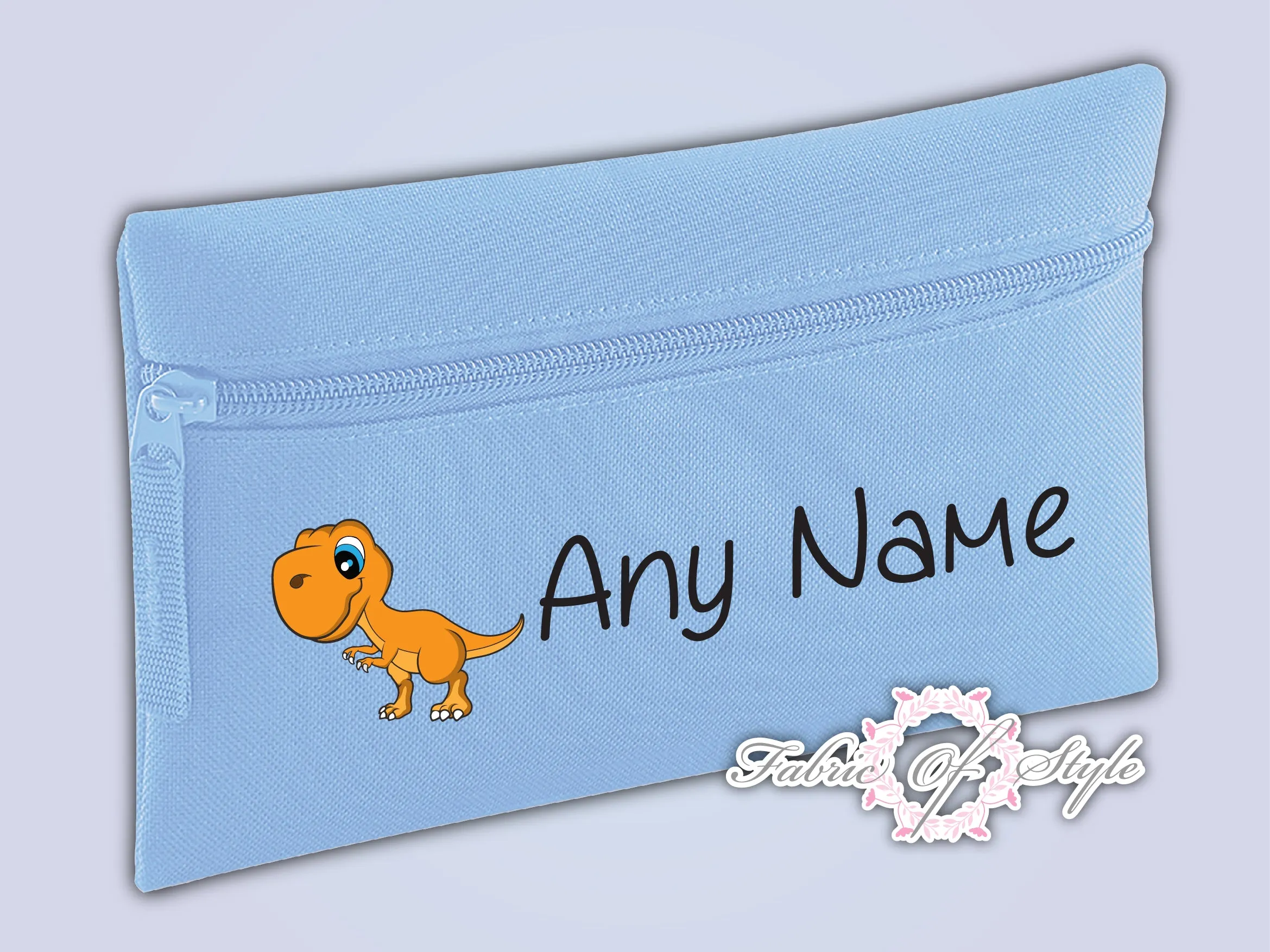 Personalised Dinosaur Pencil Case Kids Stationery Back To School Zip School Bag