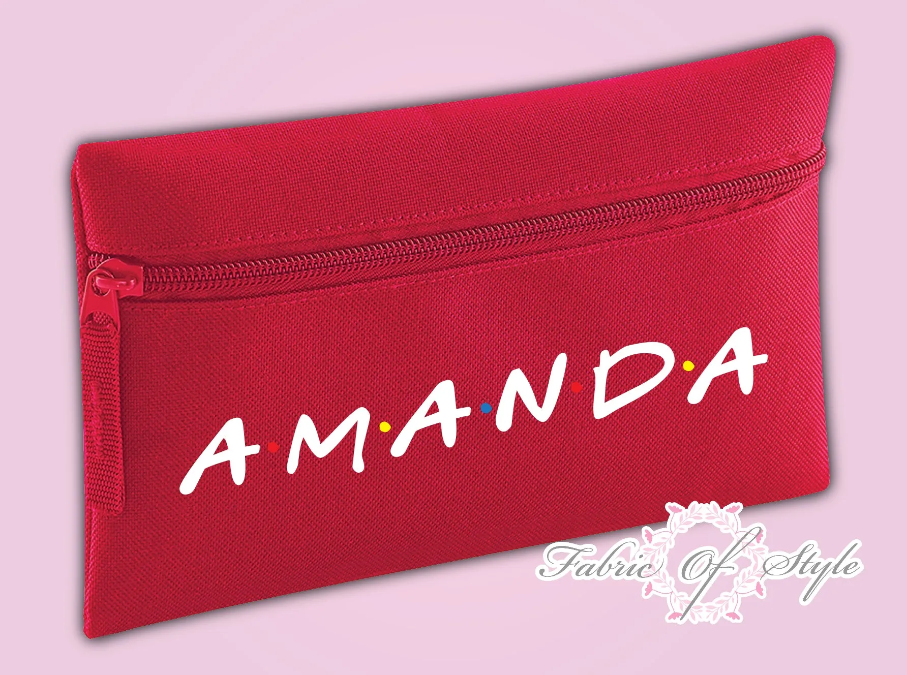 Personalised Friends Gift Pencil Case Christmas Kids Stationery Zip School Bag