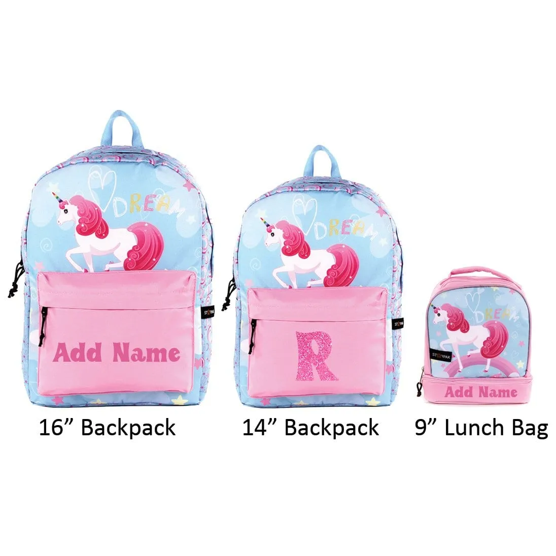 Personalized School Backpack or Lunch Bag - Unicorn