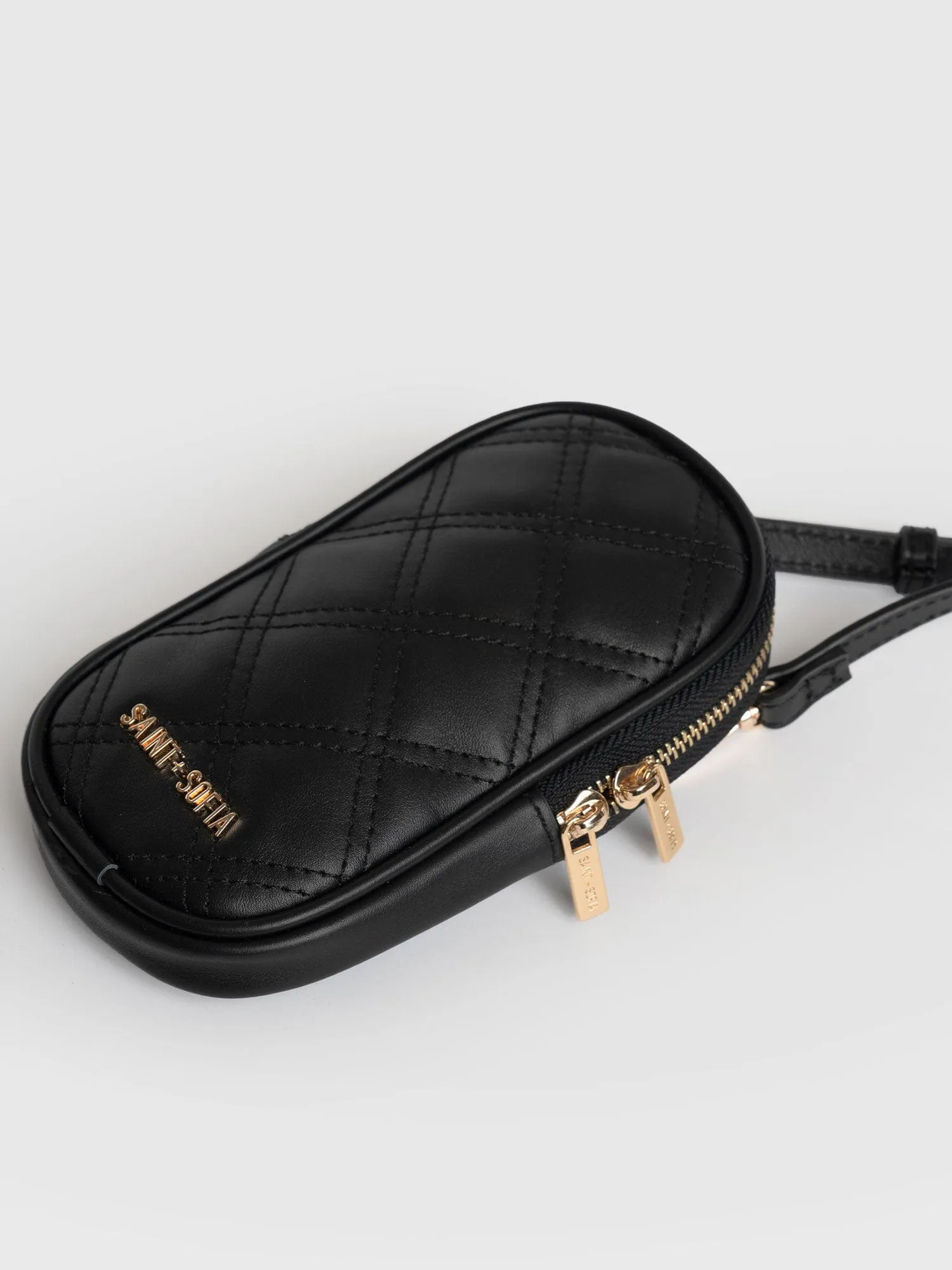 Pilton Quilted Phone Bag - Black