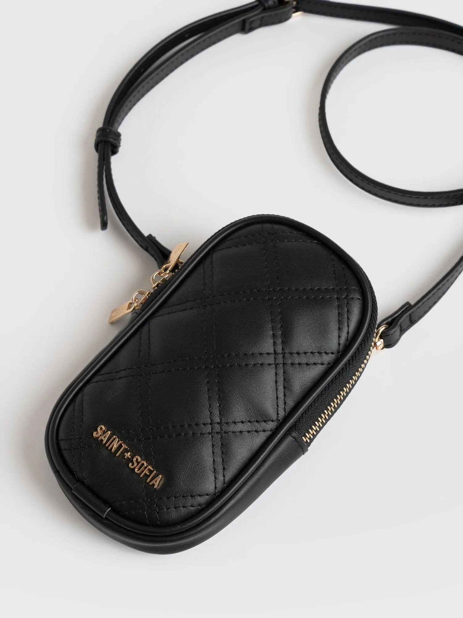 Pilton Quilted Phone Bag - Black