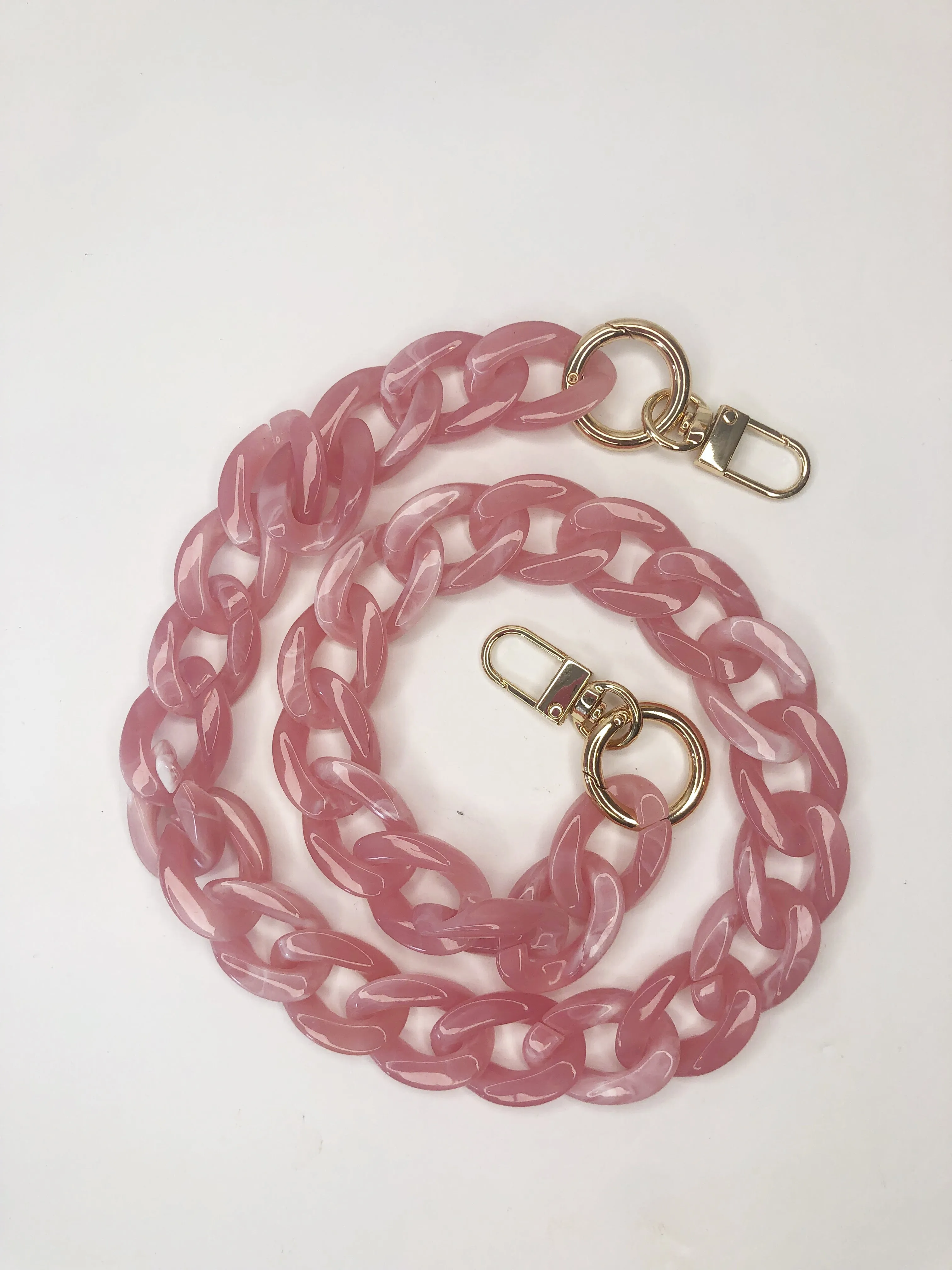 Pink Moonstone Acrylic Bag Strap