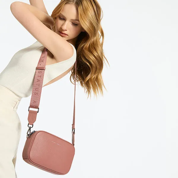 Plunder Bag with Webbed Strap - Dusty Rose