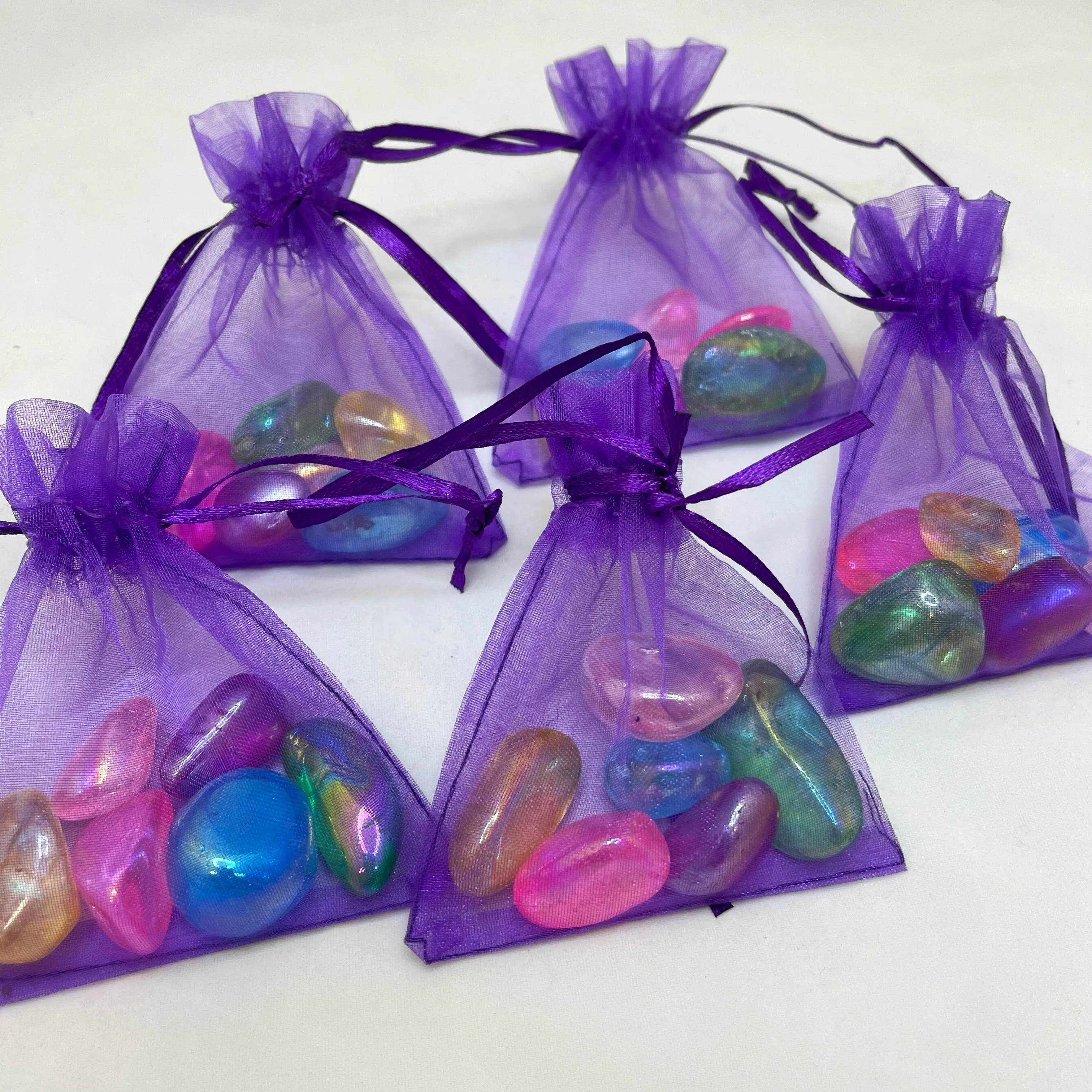 Rainbow Aura Quartz Tumbled Goodie Bag