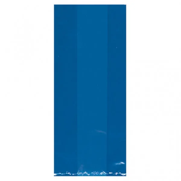 Royal Blue Translucent Party Bags Large | 25ct.