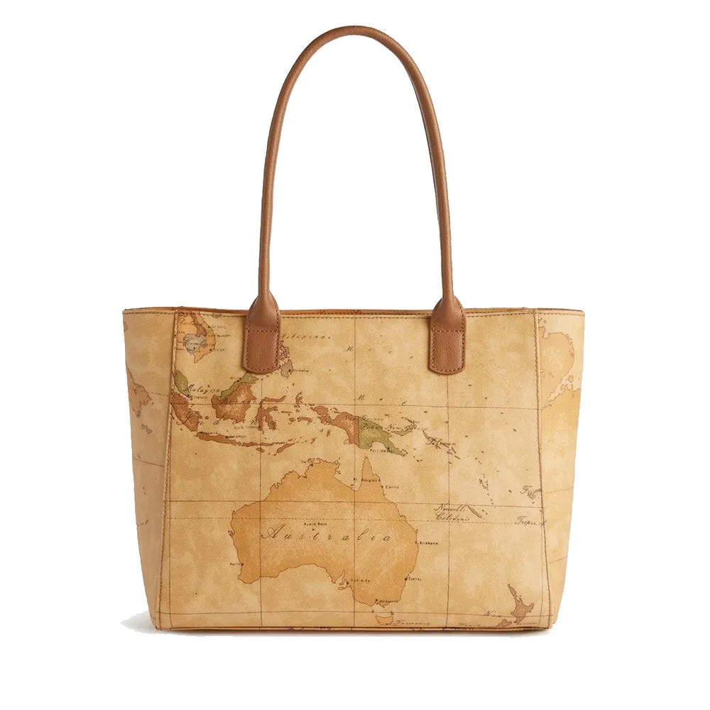 Shopping Bag 1A Classe Alviero Martini linea Geo Sunrise Ring Geo Classic e Cuoio GZ79