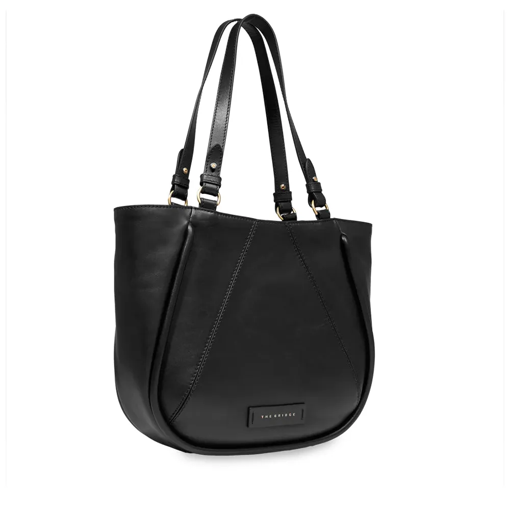 Shopping Bag Donna THE BRIDGE linea Brigida in Pelle Nera