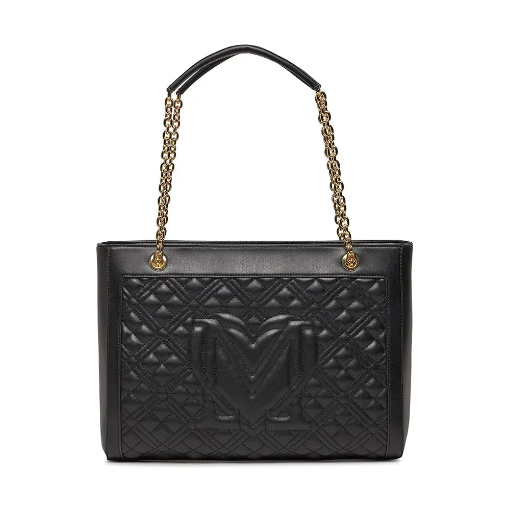 Shopping Bag Trapuntata LOVE MOSCHINO linea Quilted Nero