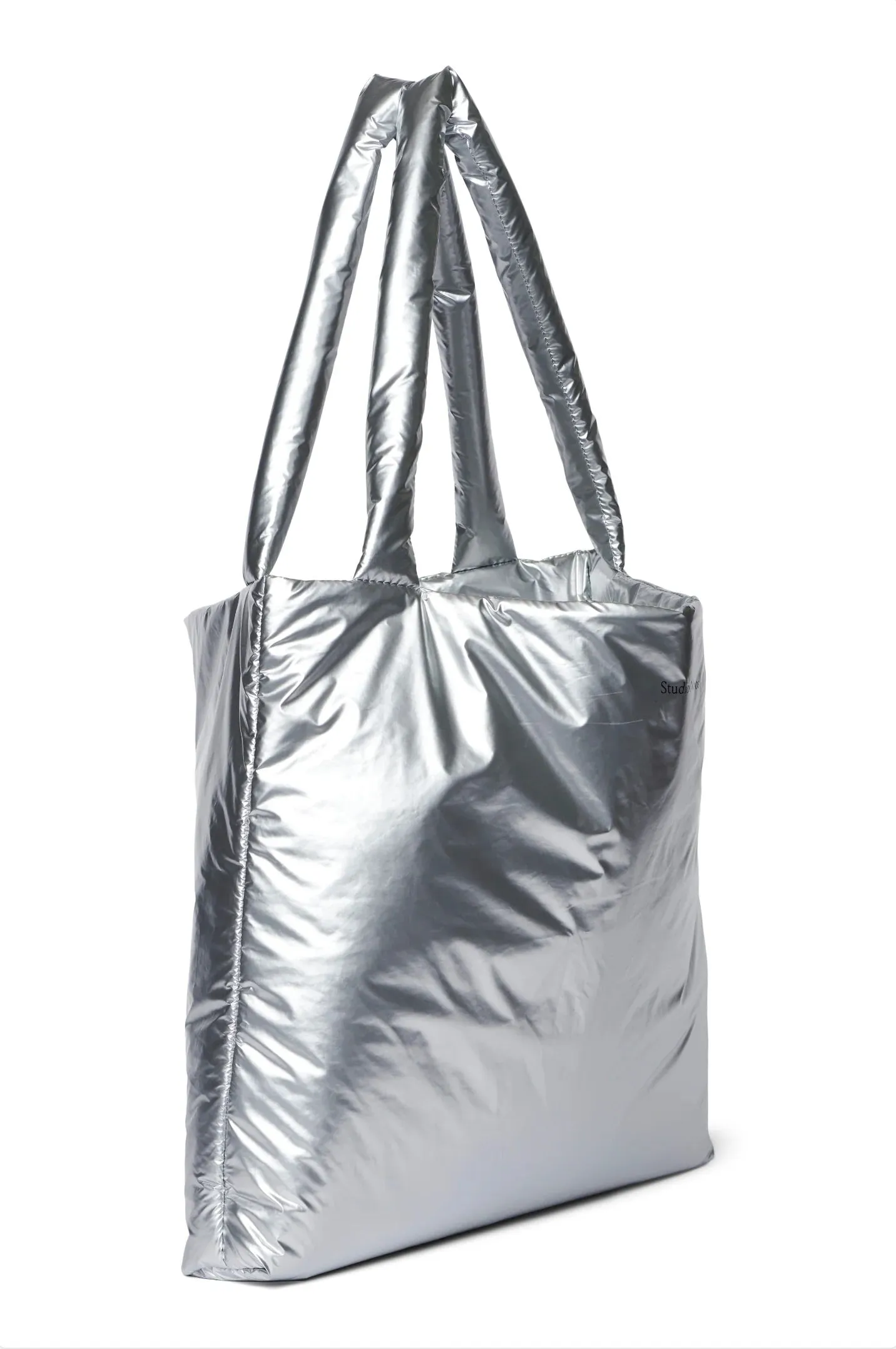 Silver Puffy Mom Bag