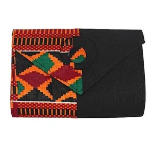 Small Half Black and half African Print Bag