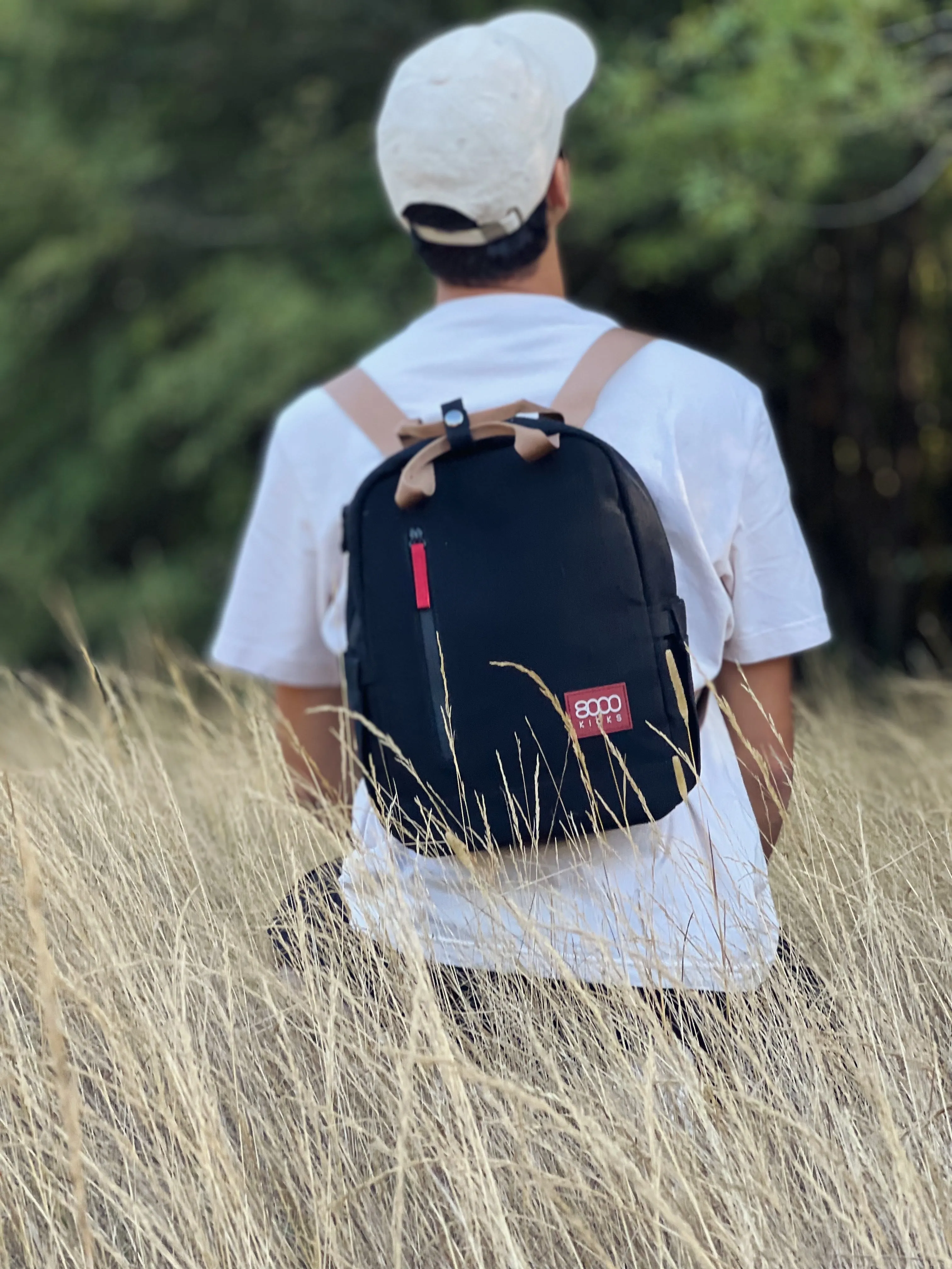 Small Hemp Backpack in Black