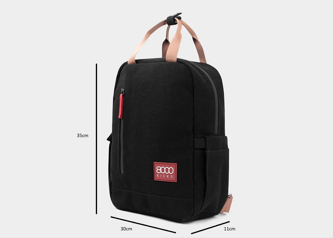 Small Hemp Backpack in Black