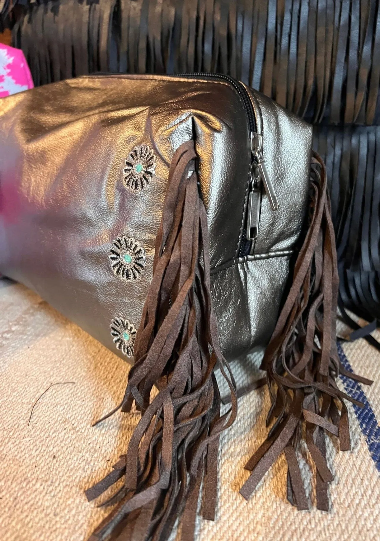 Spur Pistol packin Traveler fringe bag