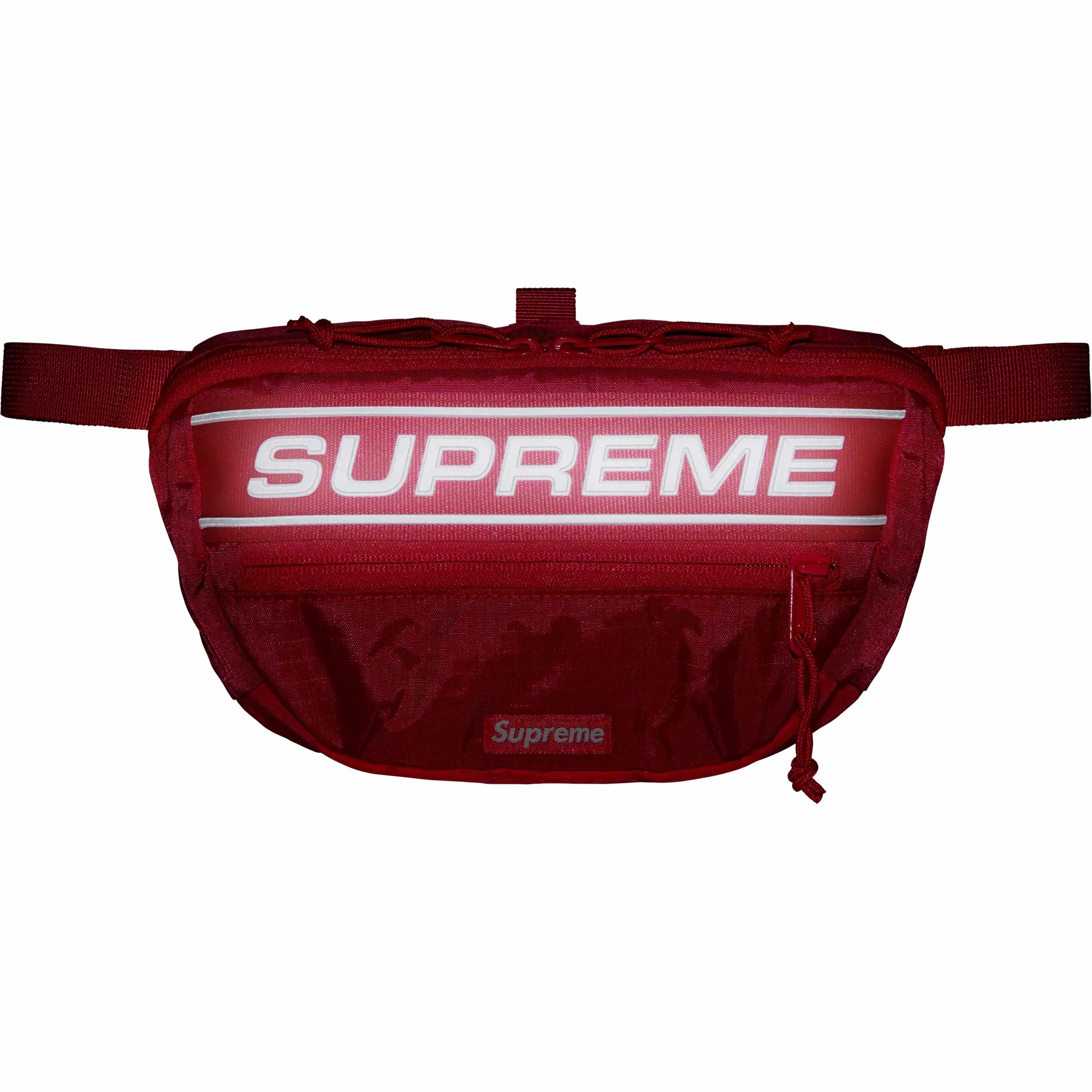 Supreme Reflective Logo Waist Bag Red