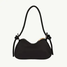 TIE KNOT BAGUETTE BAG BLACK