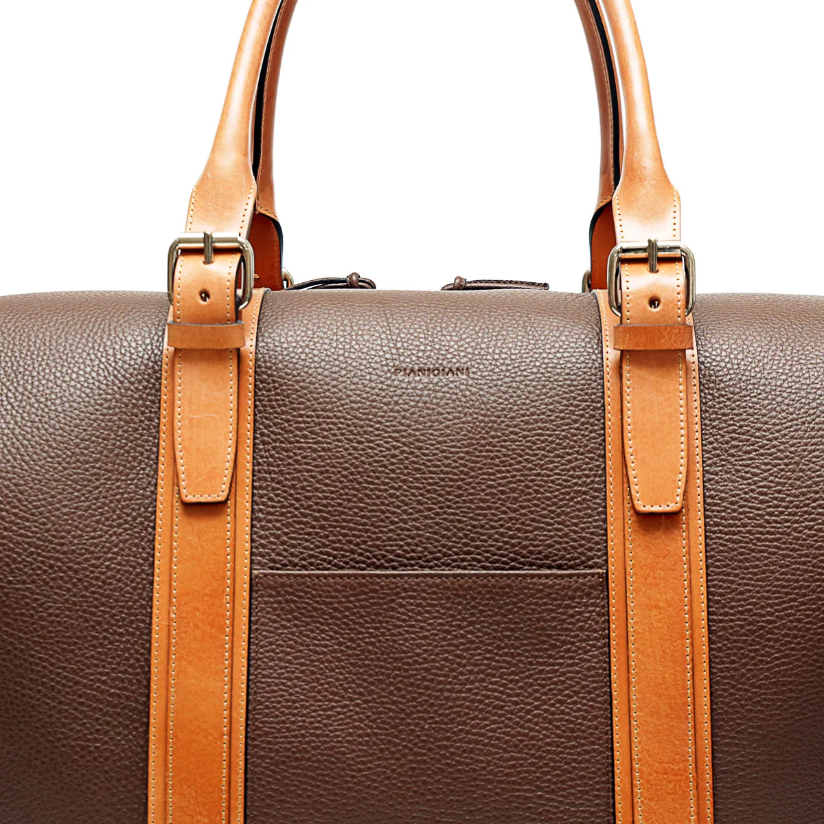 Travel Bag L in pelle Marrone