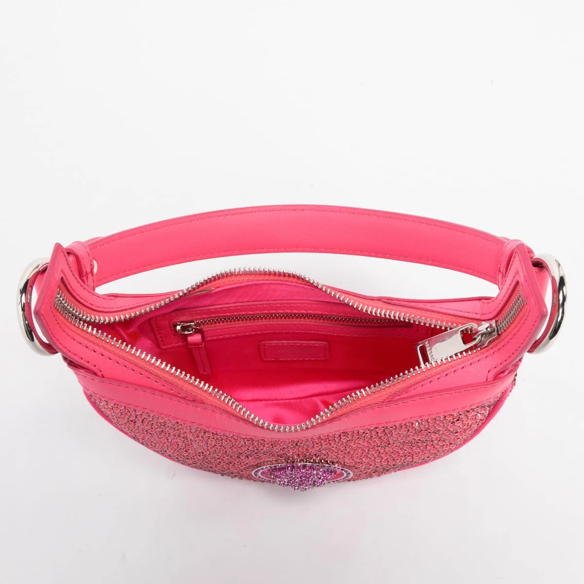 Versace Pink Crystal Repeat Mini Embellished Medusa Bag