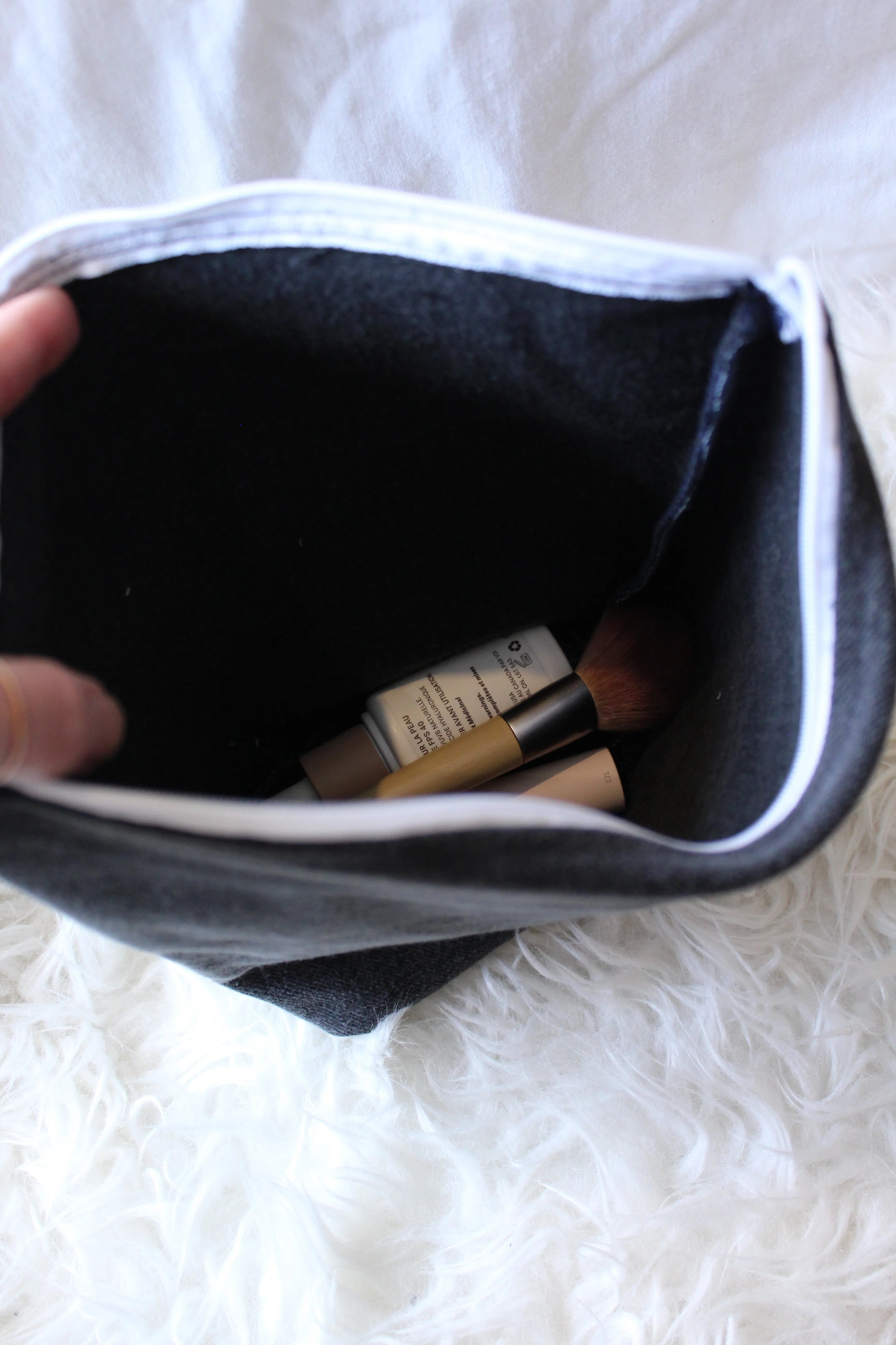 Vintage Denim Make Up Bag