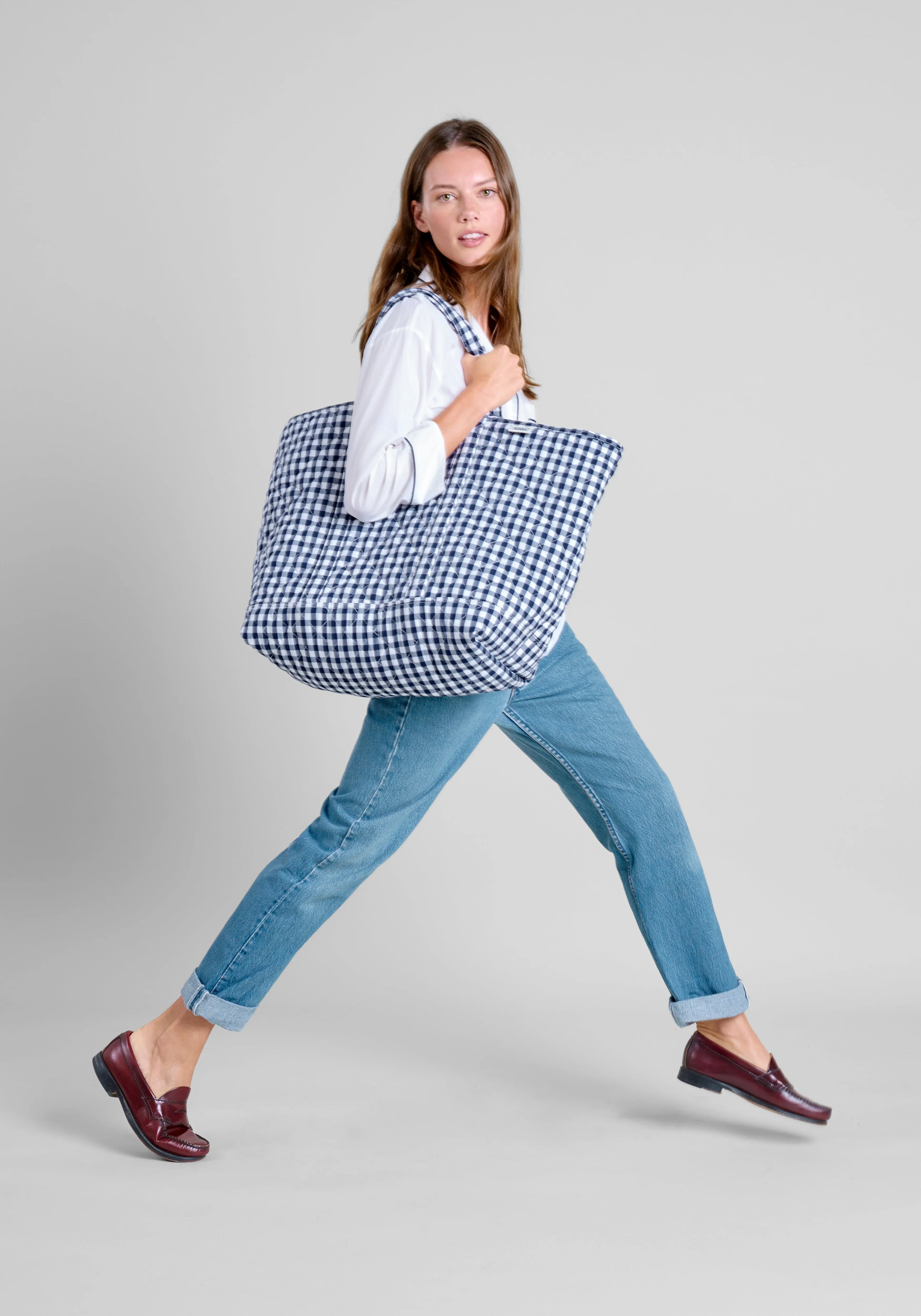 Weekender Bag in Quilted Gingham